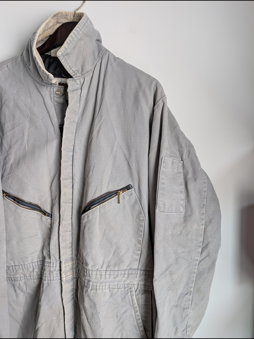 Vintage Walls Zero-Zone Insulated Coveralls Mens Large Regular Gray Duck Canvas